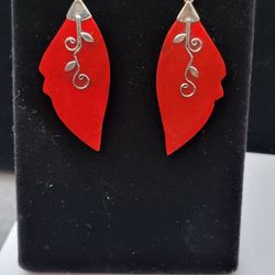 Bali  Sponge Coral Earrings 