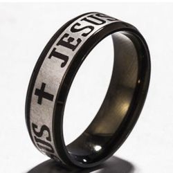Jesus Stainless Steel Ring Promise Ring Unisex