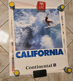 Continental Airlines vacation posters original