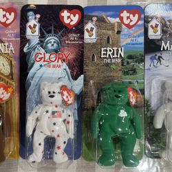 TY Beanie Babies McDonald’s International Bears Set (4) – NEW in Package