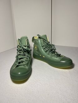 Converse Boys 4 Foothill Green/Yellow Chuck Taylor All Star CX EXP2 High-top Sneaker Shoe