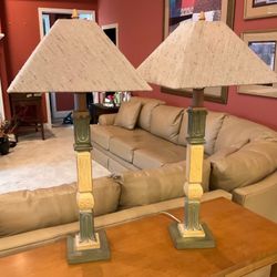 Vintage 90’s Pair Of Table Lamps 