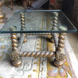 Vintage Glass top Table Set