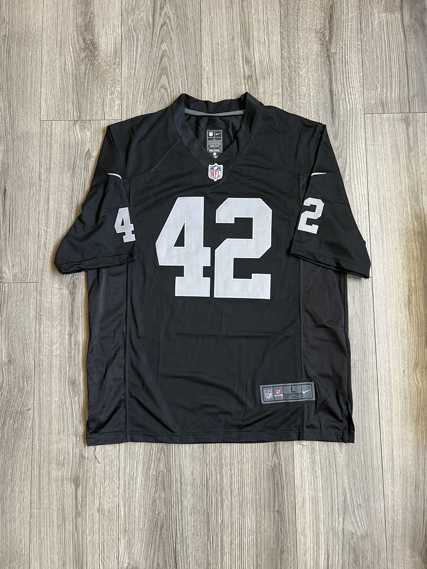MENS RONNIE LOTT LOS ANGELES RAIDERS JERSEY L LAS VEGAS OAKLAND