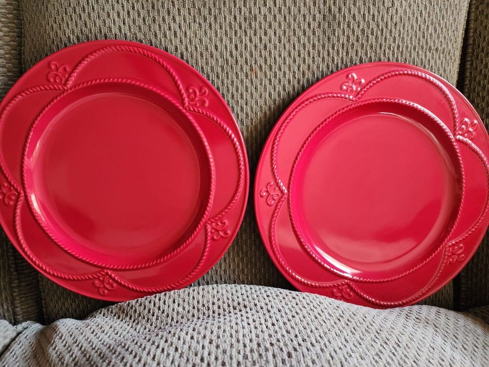 Set De 2 Platos Grandes Planos Marbella Rubi De Ph