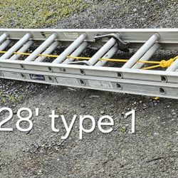 28 ft Louisville aluminum ladder - type 1