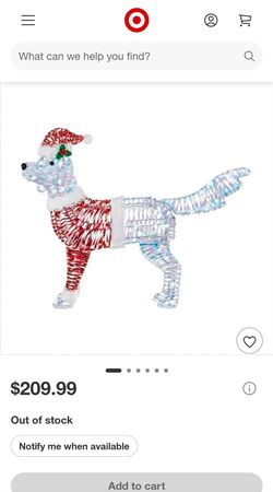 Holiday 4ft  LED Dog in Santa Suit