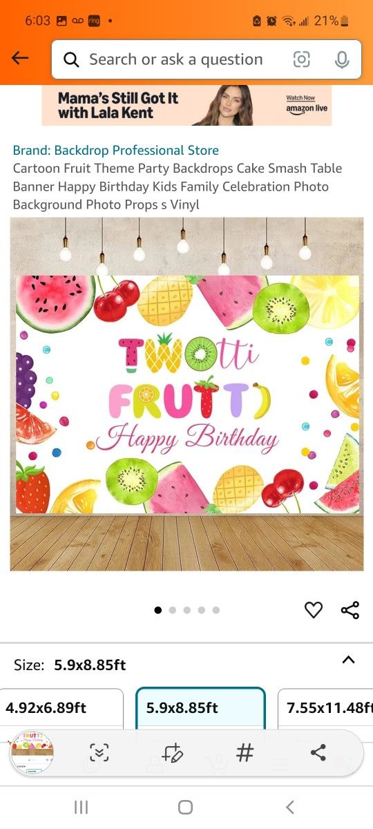 Birthday Fruit Backdrop
