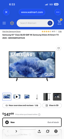 Samsung 43 inch smart tv