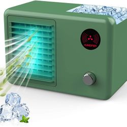 Personal Air Conditioner, 2000 mAh Cordless Portable Air Cooler with 3 Speed Modes, Rechargeable Mini Air Conditioner Fan with 7 Colors Night Light fo