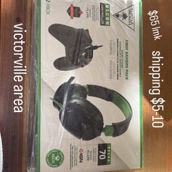 gaming headphones and controller