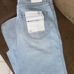 Purple Jeans Straight Fit 