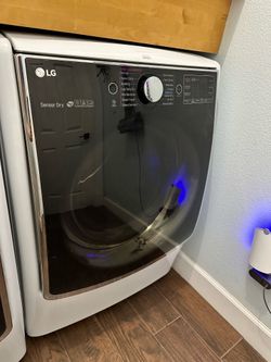 LG sensor dry, electric steam dryer  39 1/2” high