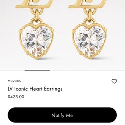 Lv Iconic Heart Earings 