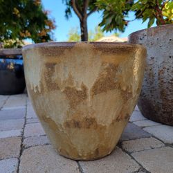 Glazed Textured Ceramic Garden Pot
