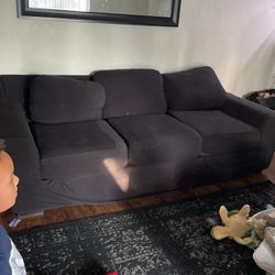 Black Couch And Cover