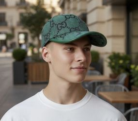 Green Gucci Monogram Hat