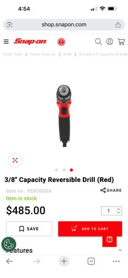 Snap On 3/8 Reversible Drill Pneumatic