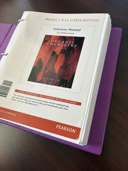 Organic Chemistry Solutions Manual Binder Book 
