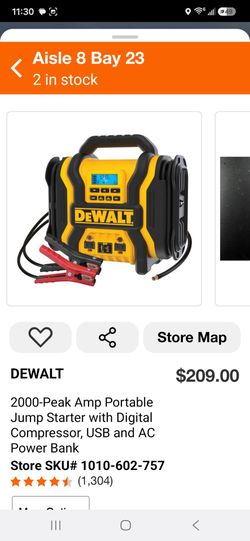 Dewalt 2000 amp Portable Jmper Starter/ Digital Inflator/Power Inverter Brand New (Price Is Firm)