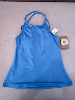 Nike high neck lace up tankini bikini top women small