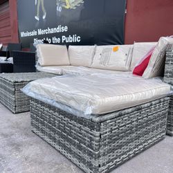 Sectional Outdoor Patio Set New Fully Assembled With Cushions 