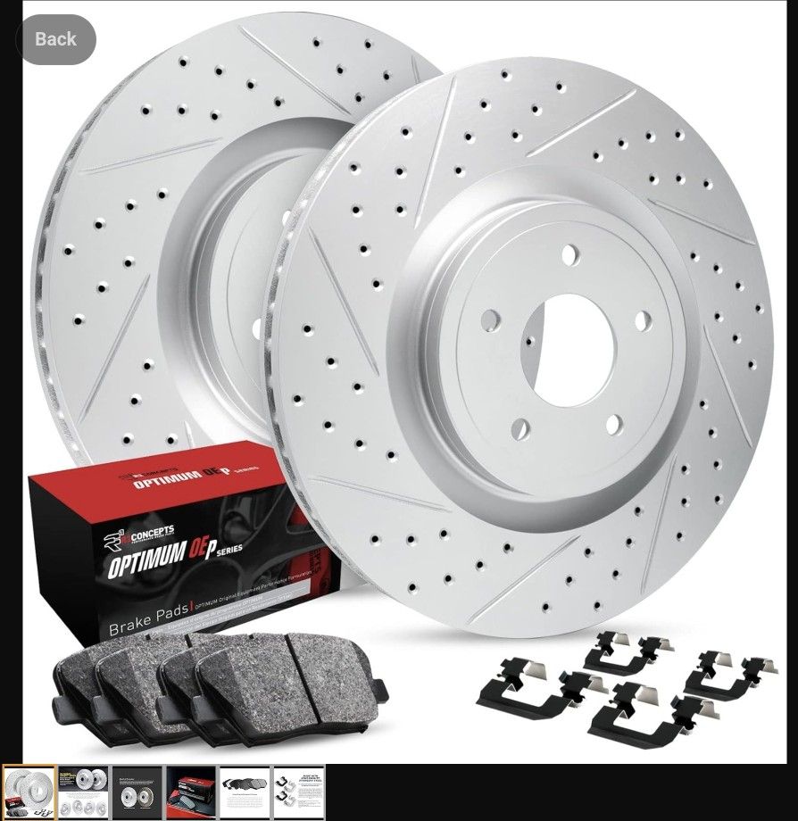 R1 Concepts Brakes and Rotors Kit | Front Brake Pads | Brake Rotors and Pads | Optimum OEp Brake Pads and Rotors | Hardware