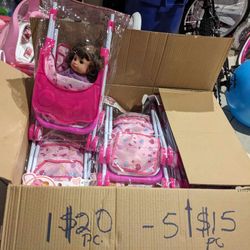 New Baby Doll And Stroller 