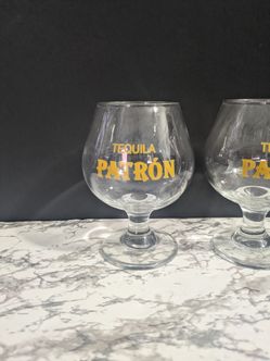 Tequila Patron Snifter Glasses - Set of 2