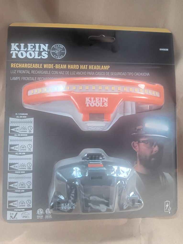 RECHARGEABLE WIDE-BEAN HARD HAT HEAD LAMP