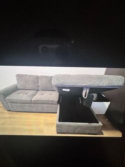 Sofa cum bed available - used mint new plus the round sofa table