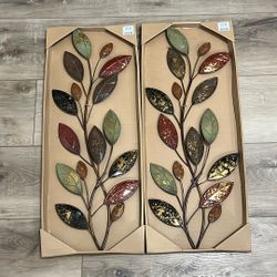 Metal Leaf Wall Decor (Set Of 2)
