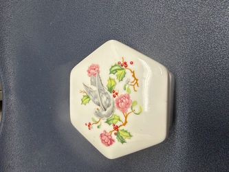 Ceramic Hexagonal Trinket Box Lid