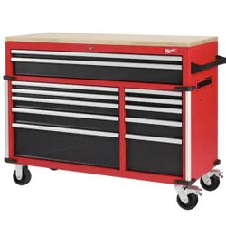 Tool Storage 52 in. W x 22 in. D Heavy Duty Red Mobile Workbench Cabinet Mats