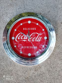 Coca Cola Clock  12" W