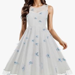 Summer Dresses for Women V Neck Little Black Dress Women's Long Dress Summer Dresses Sleeveless Flowers Casual