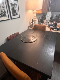 Black dining room table