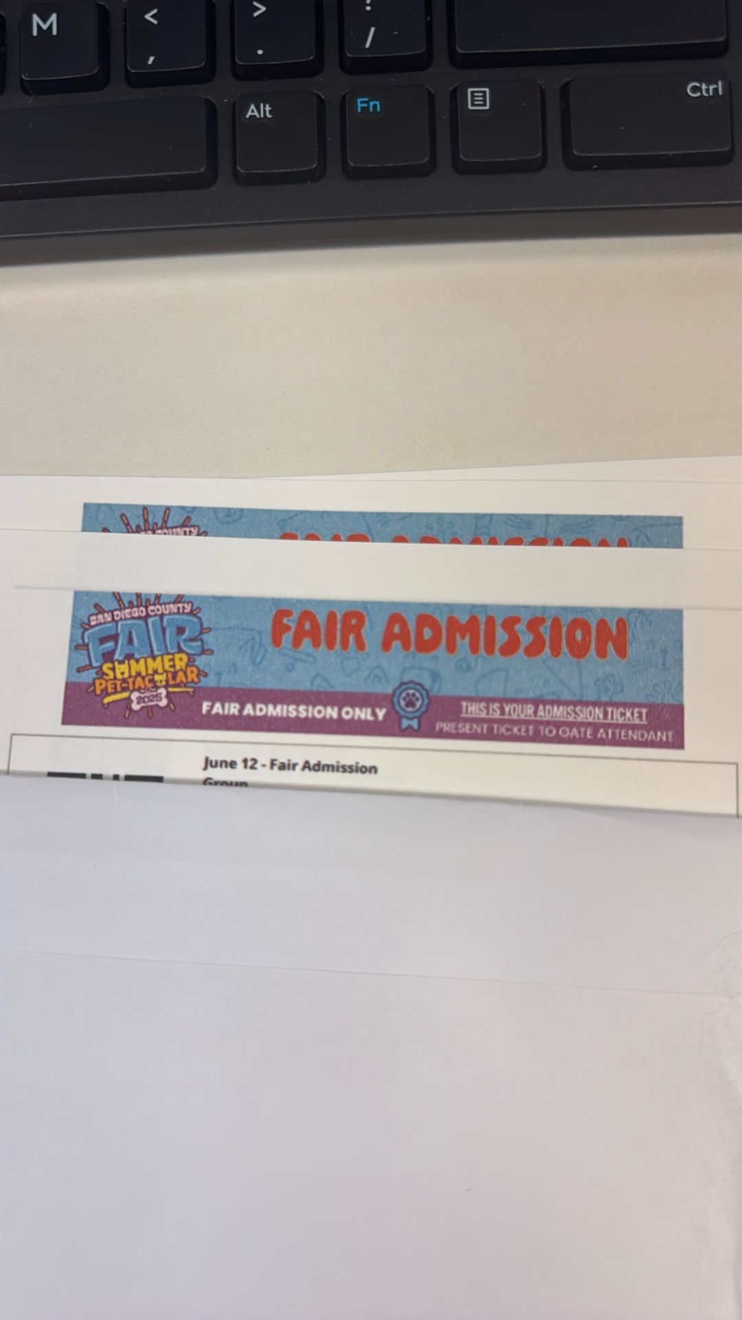 San Diego Fair Tickets For 6/12 Only $160