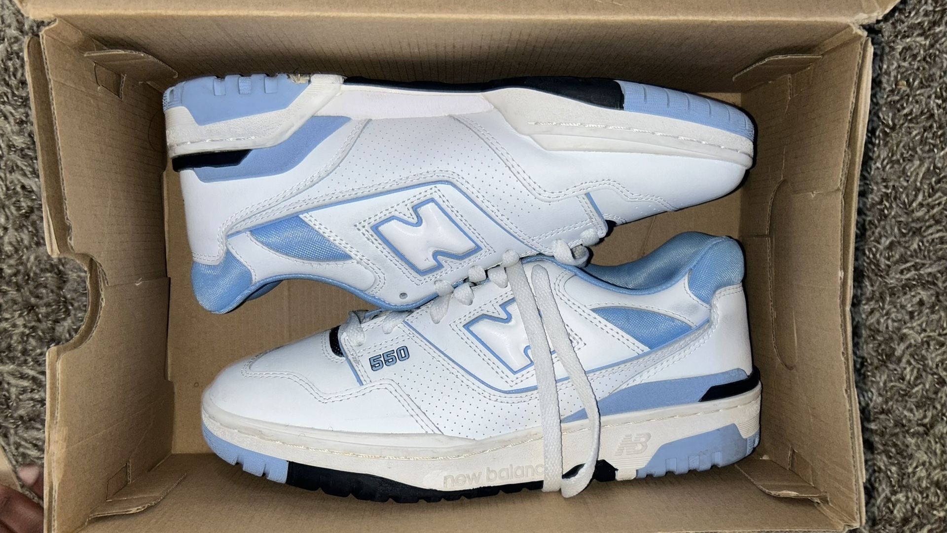 New Balance 550 White&light Blue/UNC