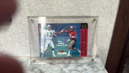 Joe Montana vs. Dan Marino Super Bowl XIX Limited Edition Display – Upper Deck Authenticated #4246/20000