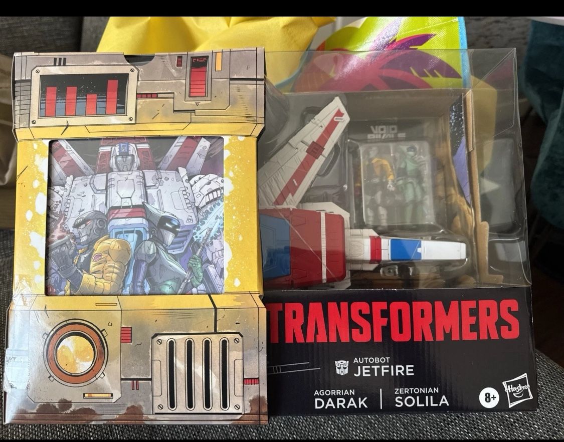 2025 SDCC EXCLUSIVE HASBRO TRANSFORMERS JETFIRE VOID RIVALS SET DARAK SOLILA NEW