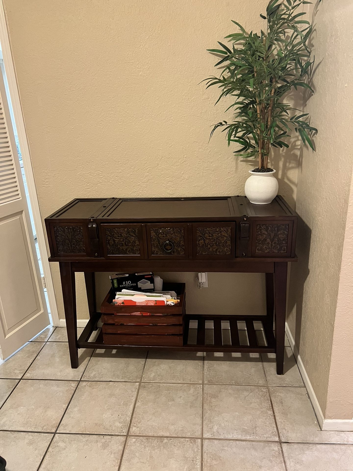 Stylish Dark Brown McKenna Sofa Table by Ashley Furniture