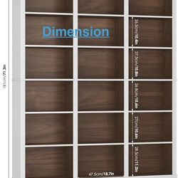 🥨FACBOTALL 71" Triple Wide Bookshelf, 6 Tier Tall Bookshelf, Large Bookcase with Curved Baffle, 63.4" Wide Book Shelf with 18 Open Display Shelves fo