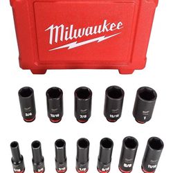 Milwaukee 12pc Socket Set (3/8 DR) 