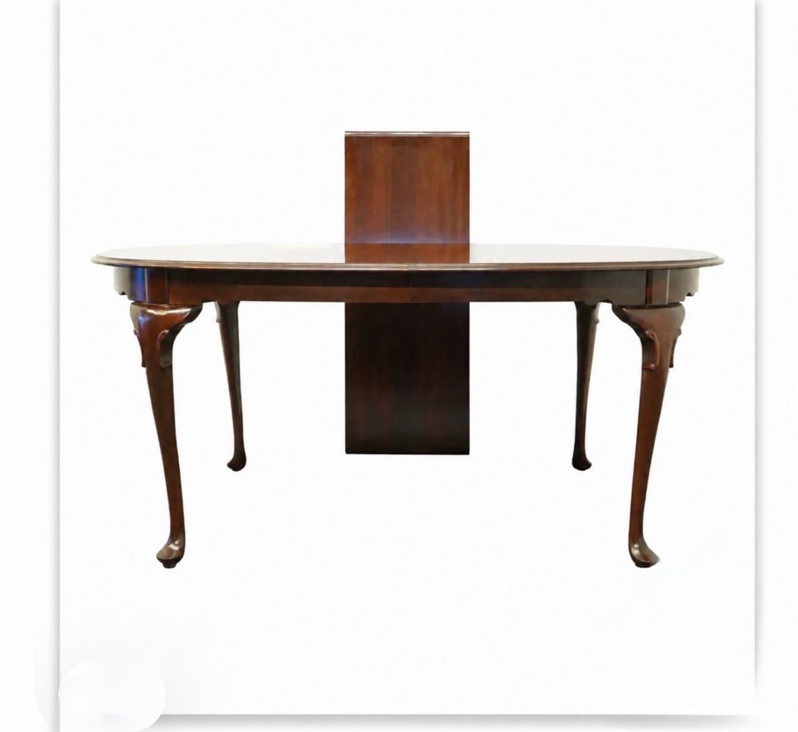 Authentic Ethan Allen Georgian Court solid cherry dining table