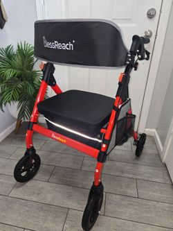 BlessReach Foldable Heavy-Duty Rollator Walkers with Seat, andador, caminador