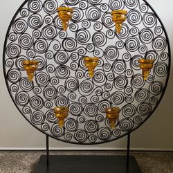 Metal & Glass Votive Candle Holder