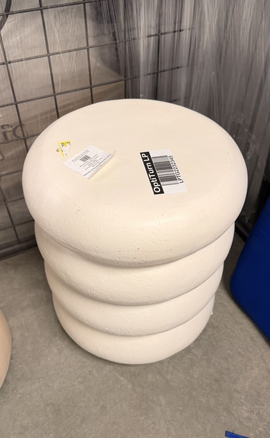 Irregular Liana Outdoor Patio Accent Table Ivory