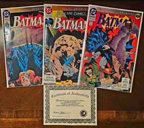Batman Knight Fall Series🔑 1,2,3 DC Comics '93 Signed By Norm Breyfogle W/COA🔥🔥🔥