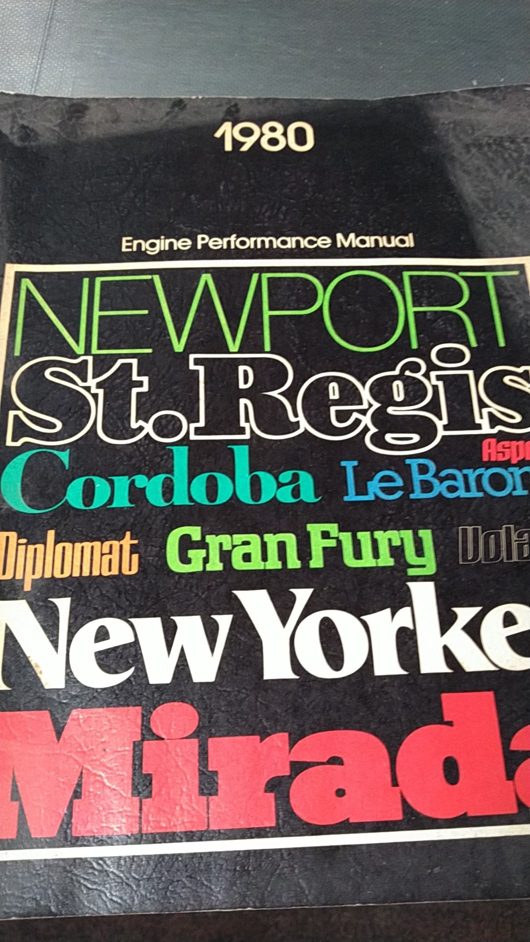 Engine performance manual